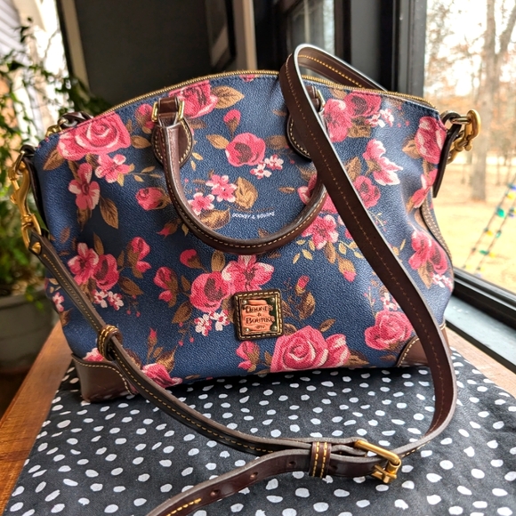 Dooney & Bourke Cabbage Rose Satchel - Picture 1 of 7